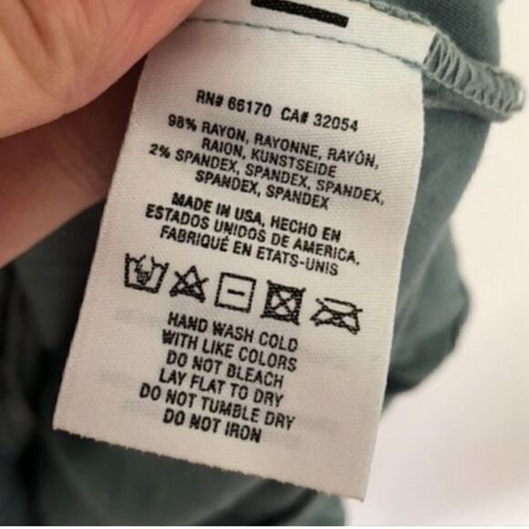 MICHAEL STARS ANTHROPOLOGIE- Ruffled Hem Dress Sea Foam Lace Up Shift, Size Lg - Picture 10 of 12